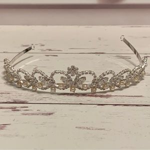 David’s Bridal Rhinestone and Pearl Tiara